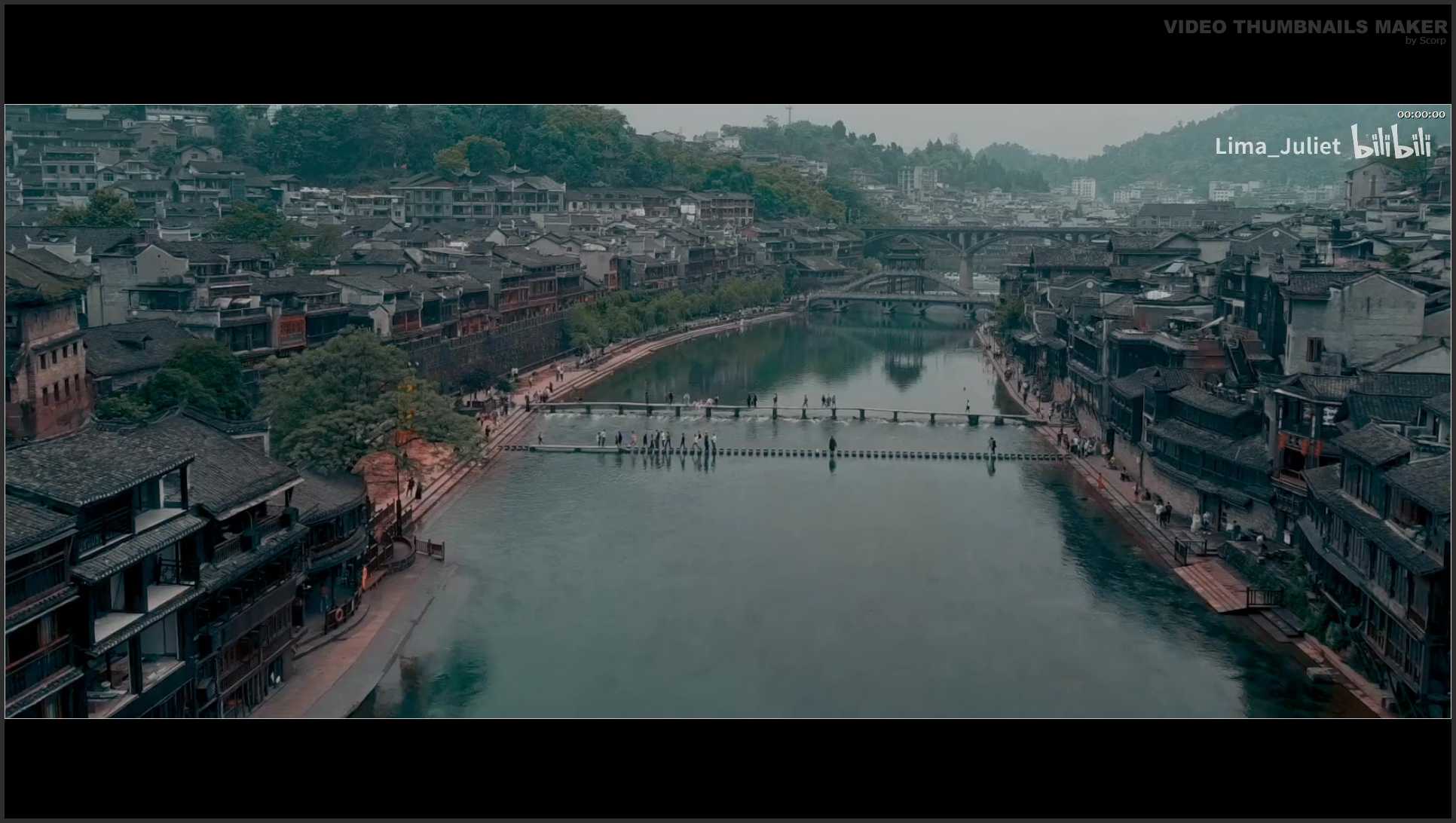 195 湖南 航拍 .烟雨边城湘西凤凰古城4K旅拍短片