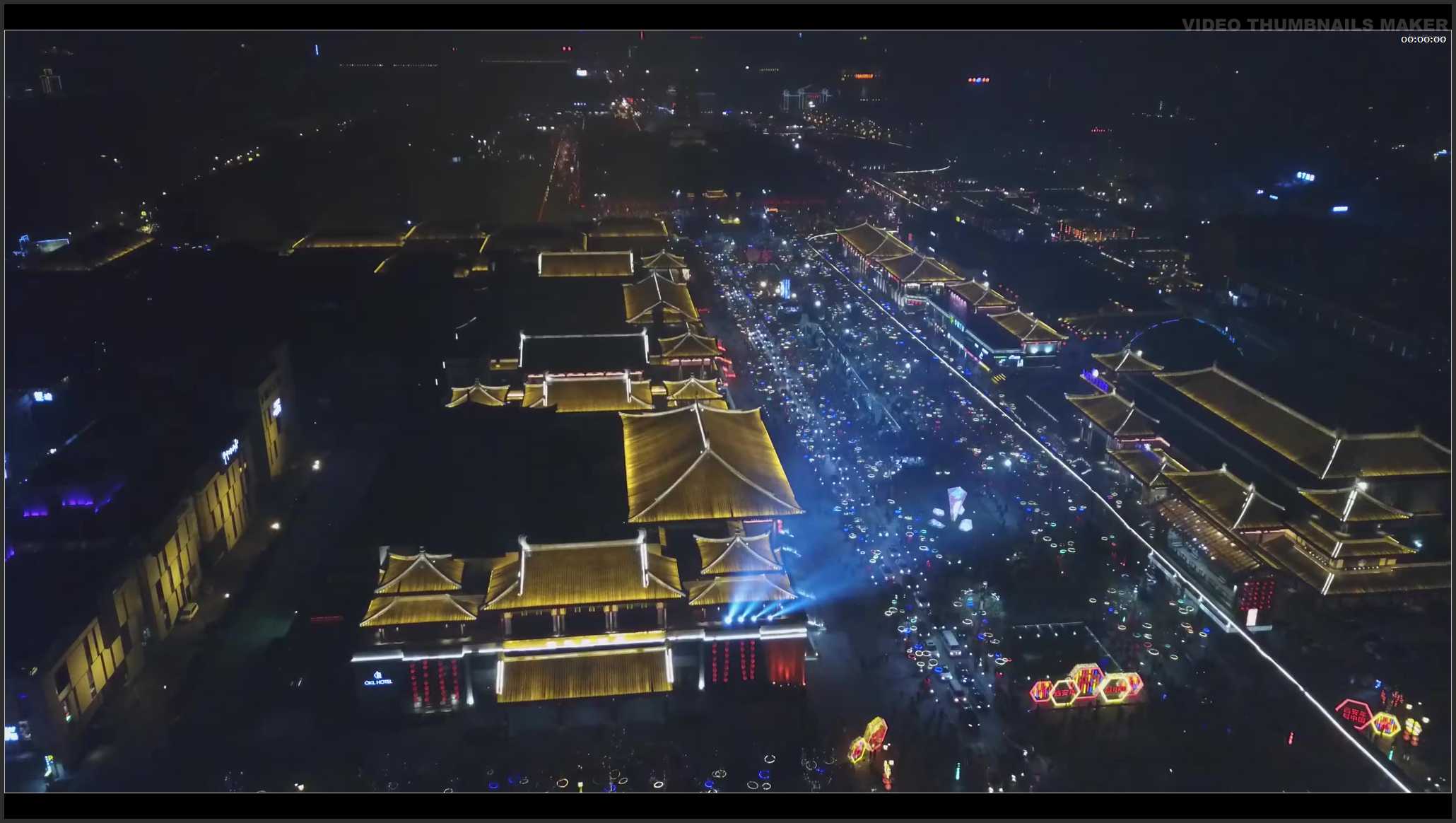 029 陕西 航拍 西安大唐 大唐盛世