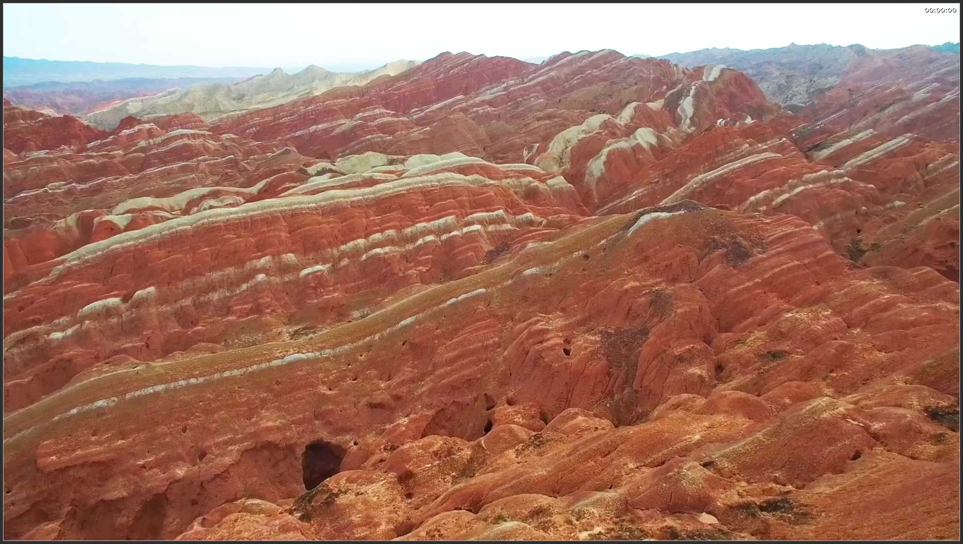 288 甘肃 航拍 4K中国七彩丹霞奇险灵秀美如画